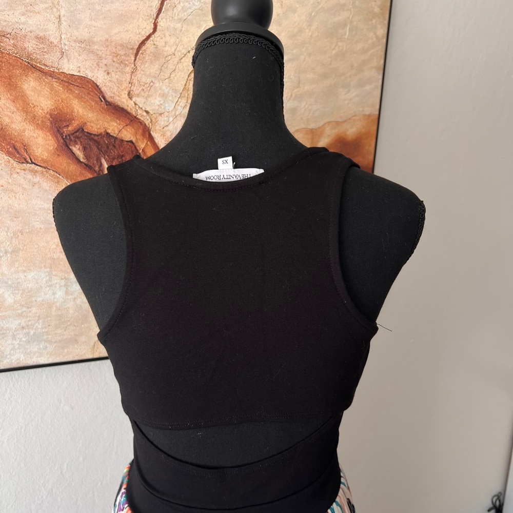 The Vanity Room Black Sleeveless Top